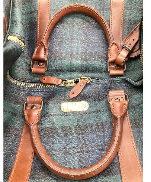 POLO RALPH LAUREN（ポロ・ラルフローレン）POLO RALPH LAUREN (ポロ・ラルフローレン) ボストンバッグ グリーン×ネイビーの古着・服飾アイテム