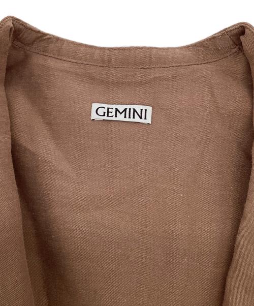 Gemini（ゲミニー）Gemini (ゲミニー) ジレ ブラウン サイズ:Fの古着・服飾アイテム