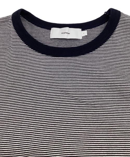 Graphpaper（グラフペーパー）Graphpaper (グラフペーパー) Narrow Border S/S Tee（ナロー ボーダー ショートスリーブ Tシャツ） ブラック×ホワイト サイズ:1の古着・服飾アイテム