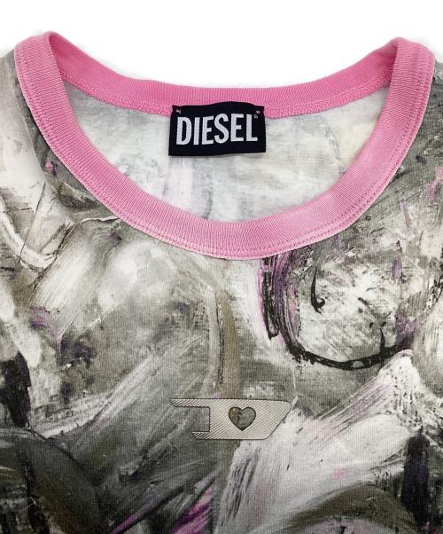 DIESEL（ディーゼル）DIESEL (ディーゼル) T-SKINZY-G1-OUT 半袖カットソー ピンク サイズ:Lの古着・服飾アイテム