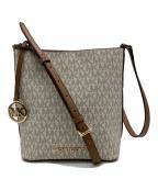 MICHAEL KORSマイケルコース）の古着「Kimberly Small Bucket Bag（キンバリー スモール バケット バッグ）」｜ホワイト×ブラウン