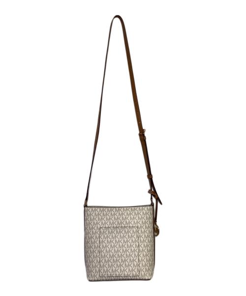 MICHAEL KORS（マイケルコース）MICHAEL KORS (マイケルコース) Kimberly Small Bucket Bag（キンバリー スモール バケット バッグ） ホワイト×ブラウンの古着・服飾アイテム
