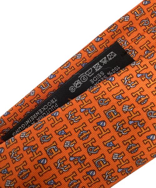 HERMES（エルメス）HERMES (エルメス) シルクネクタイ オレンジ サイズ:-の古着・服飾アイテム