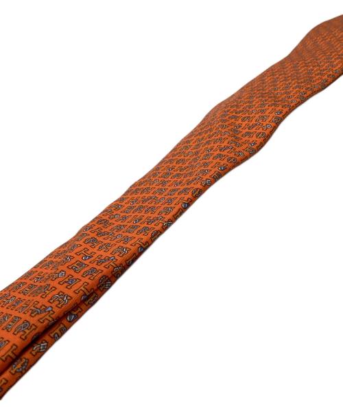 HERMES（エルメス）HERMES (エルメス) シルクネクタイ オレンジ サイズ:-の古着・服飾アイテム