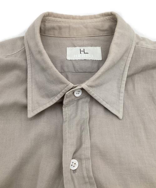 HERILL（ヘリル）HERILL (ヘリル) コットンカシミヤ レギュラーカラーシャツ グレー サイズ:2の古着・服飾アイテム