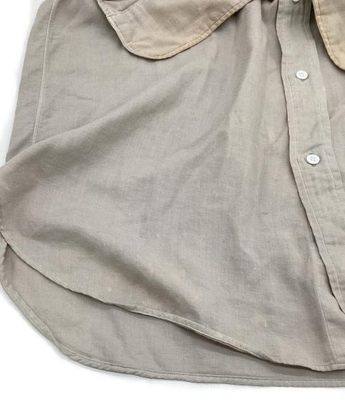 HERILL（ヘリル）HERILL (ヘリル) コットンカシミヤ レギュラーカラーシャツ グレー サイズ:2の古着・服飾アイテム