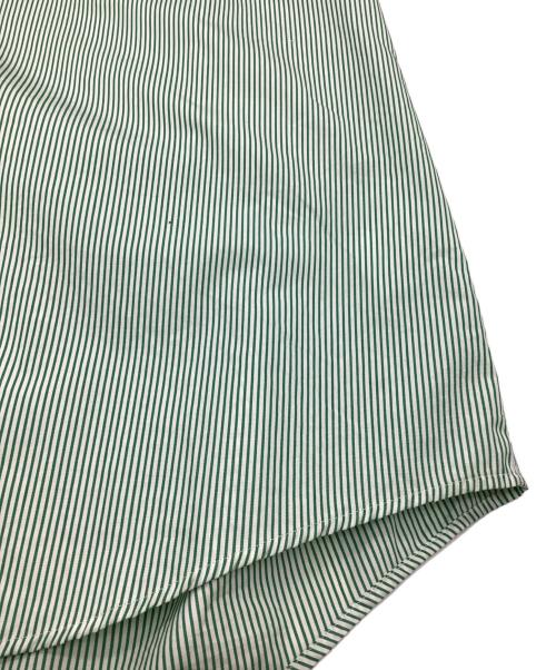 Graphpaper（グラフペーパー）Graphpaper (グラフペーパー) L/S Oversized Band Collar SH（ロングスリーブ オーバーサイズ バンドカラーシャツ） グリーン×ホワイト サイズ:Fの古着・服飾アイテム