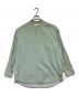 Graphpaper（グラフペーパー）の古着「L/S Oversized Band Collar SH（ロングスリーブ オーバーサイズ バンドカラーシャツ）」｜グリーン×ホワイト