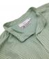 中古・古着 Graphpaper (グラフペーパー) L/S Oversized Band Collar SH（ロングスリーブ オーバーサイズ バンドカラーシャツ） グリーン×ホワイト サイズ:F：18000円