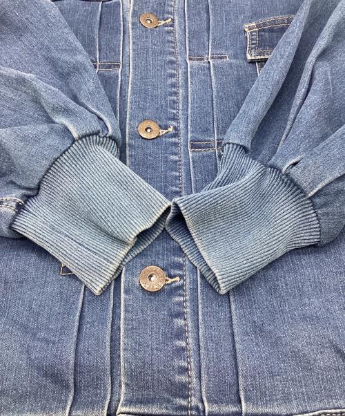 BEARDSLEY（ビアズリー）BEARDSLEY (ビアズリー) 袖パフ デニムジャケット ブルー サイズ:Fの古着・服飾アイテム