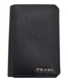 PRADA（プラダ）の古着「サフィアーノ カードケース」｜ブラック