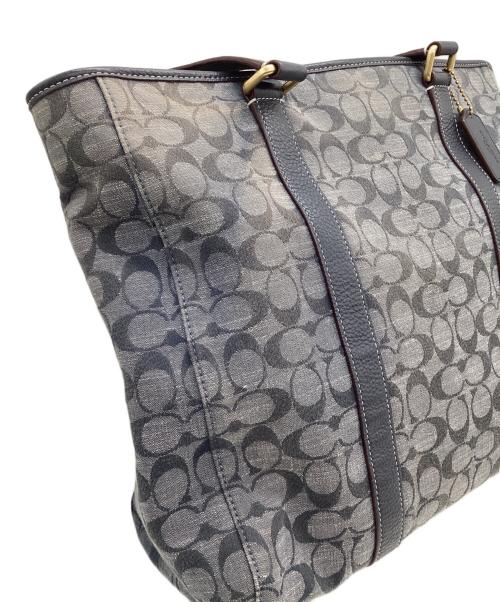 COACH（コーチ）COACH (コーチ) ハドソン ダブル ハンドル 2WAY トートバッグ ブルー×ネイビーの古着・服飾アイテム