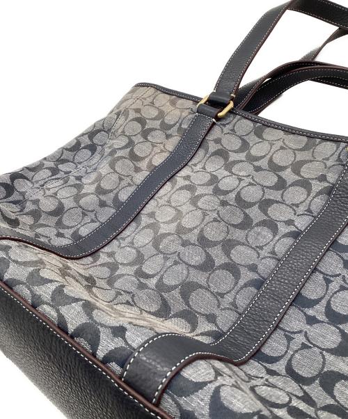 COACH（コーチ）COACH (コーチ) ハドソン ダブル ハンドル 2WAY トートバッグ ブルー×ネイビーの古着・服飾アイテム