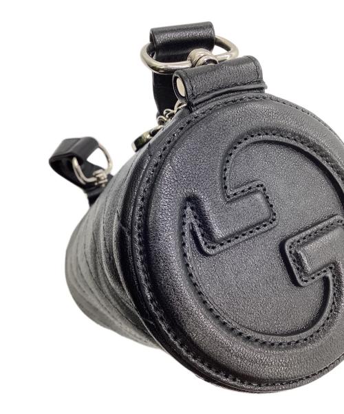 GUCCI（グッチ）GUCCI (グッチ) Blondie mini（ブロンディ ミニ）レザー ワンショルダーバッグ ブラックの古着・服飾アイテム