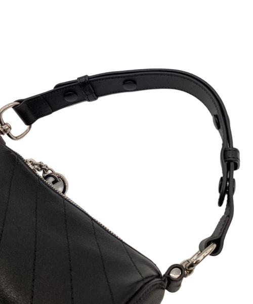 GUCCI（グッチ）GUCCI (グッチ) Blondie mini（ブロンディ ミニ）レザー ワンショルダーバッグ ブラックの古着・服飾アイテム