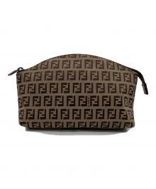 FENDI（フェンディ）の古着「ズッキーノ ポーチ」｜ベージュ×ブラウン