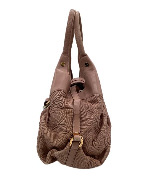 BVLGARI（ブルガリ）BVLGARI (ブルガリ) Chandra（チャンドラ）ハンドバッグ ピンクの古着・服飾アイテム