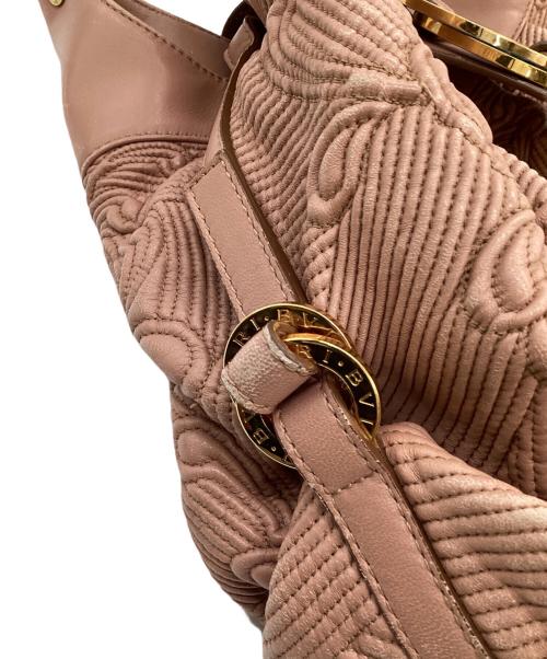 BVLGARI（ブルガリ）BVLGARI (ブルガリ) Chandra（チャンドラ）ハンドバッグ ピンクの古着・服飾アイテム