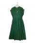 ne quittez pas（ヌキテパ）の古着「Cotton Double Gauze Tuck Dress（コットン ダブル ガーゼ タック ドレス）」｜グリーン