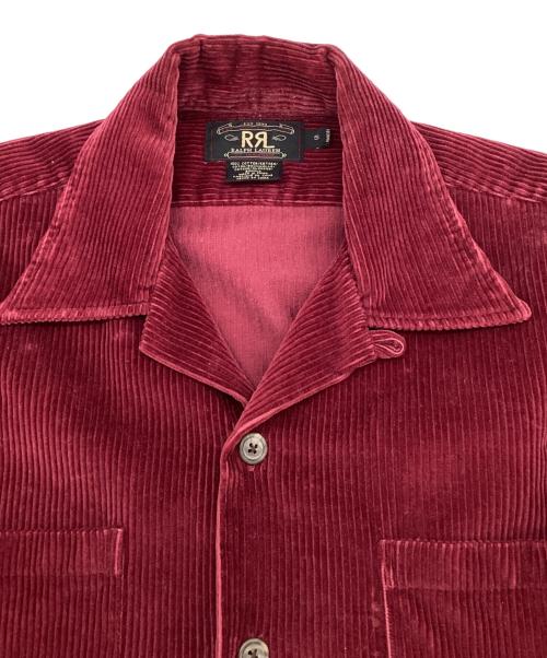 RRL（ダブルアールエル）RRL (ダブルアールエル) コーデュロイ オープンカラー シャツジャケット レッド サイズ:Sの古着・服飾アイテム
