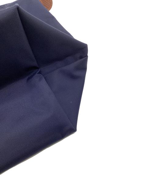 LONGCHAMP（ロンシャン）LONGCHAMP (ロンシャン) ル プリアージュ オリジナル S トップハンドルバッグ ネイビー×ブラウンの古着・服飾アイテム