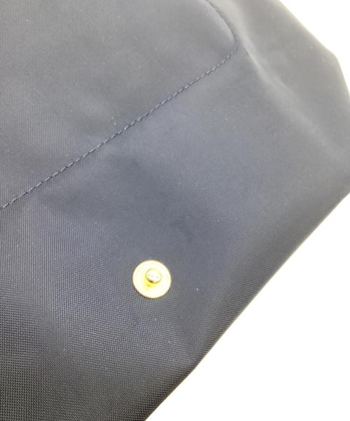 LONGCHAMP（ロンシャン）LONGCHAMP (ロンシャン) ル プリアージュ オリジナル S トップハンドルバッグ ネイビー×ブラウンの古着・服飾アイテム