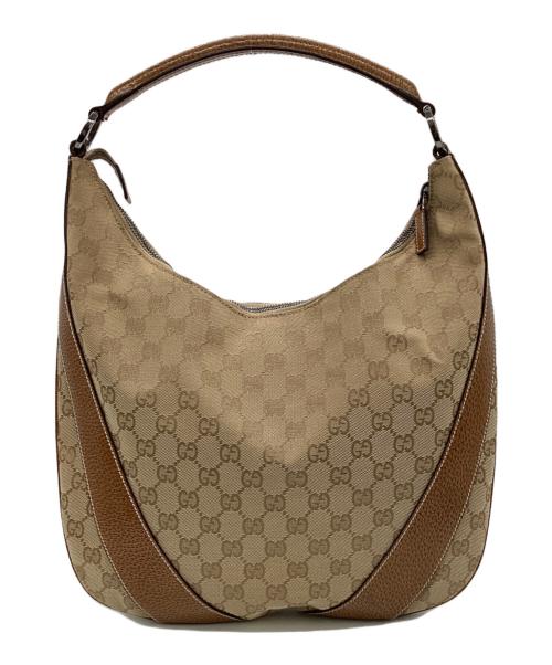 GUCCI（グッチ）GUCCI (グッチ) ワンショルダーバッグ ベージュ×ブラウンの古着・服飾アイテム