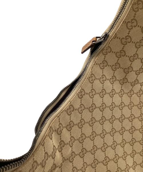 GUCCI（グッチ）GUCCI (グッチ) ワンショルダーバッグ ベージュ×ブラウンの古着・服飾アイテム