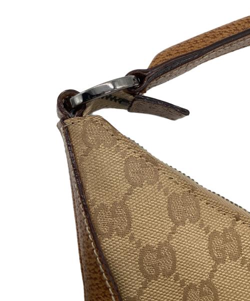 GUCCI（グッチ）GUCCI (グッチ) ワンショルダーバッグ ベージュ×ブラウンの古着・服飾アイテム
