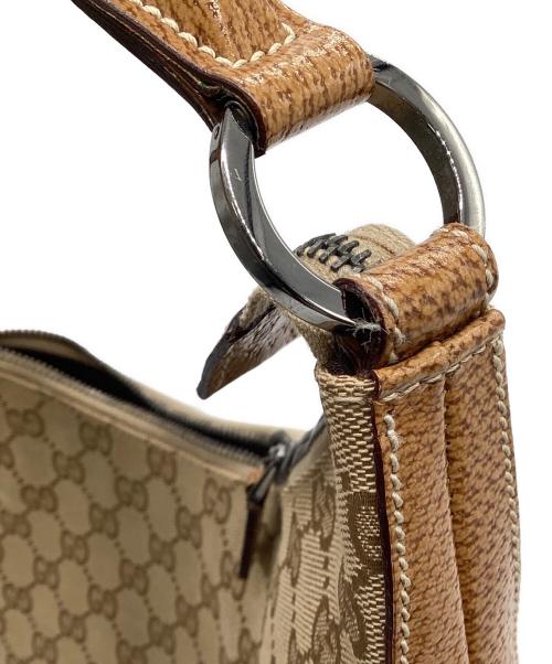 GUCCI（グッチ）GUCCI (グッチ) ワンショルダーバッグ ベージュ×ブラウンの古着・服飾アイテム