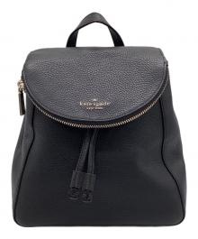 Kate Spade（ケイトスペード）の古着「レイラ ミディアム フラップ バックパック」｜ブラック