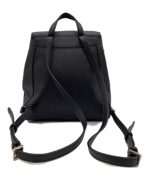 Kate Spade（ケイトスペード）Kate Spade (ケイトスペード) レイラ ミディアム フラップ バックパック ブラックの古着・服飾アイテム