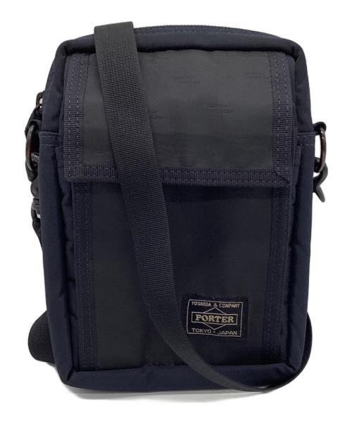 PORTER（ポーター）PORTER (ポーター) BLACK PATTERN（ブラックパターン）ミニショルダーバッグ ネイビーの古着・服飾アイテム