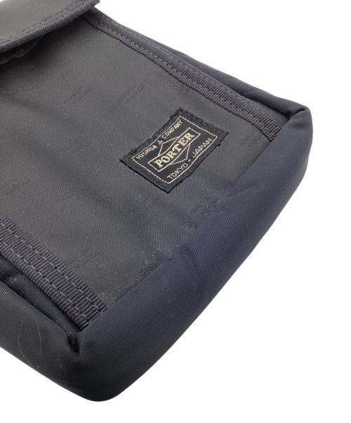 PORTER（ポーター）PORTER (ポーター) BLACK PATTERN（ブラックパターン）ミニショルダーバッグ ネイビーの古着・服飾アイテム