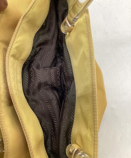 PRADA（プラダ）PRADA (プラダ) ナイロン ハンドバッグ イエローの古着・服飾アイテム
