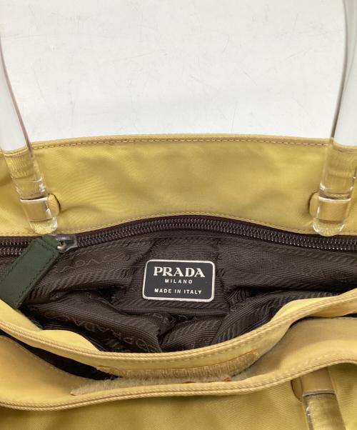 PRADA（プラダ）PRADA (プラダ) ナイロン ハンドバッグ イエローの古着・服飾アイテム