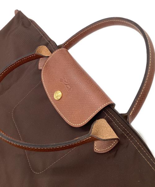 LONGCHAMP（ロンシャン）LONGCHAMP (ロンシャン) ル プリアージュ オリジナル トップハンドルバッグ M ブラウンの古着・服飾アイテム