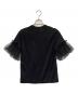 noir kei ninomiya (ノワール ケイ ニノミヤ) チュール スリーブ Tシャツ ブラック サイズ:M：14000円