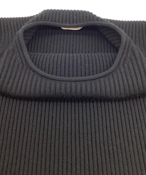 BALLSEY（ボールジィ）BALLSEY (ボールジィ) リンクスリブコンビ クルーネックワンピース ブラック サイズ:36の古着・服飾アイテム