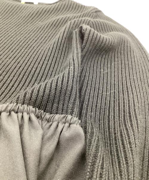 BALLSEY（ボールジィ）BALLSEY (ボールジィ) リンクスリブコンビ クルーネックワンピース ブラック サイズ:36の古着・服飾アイテム