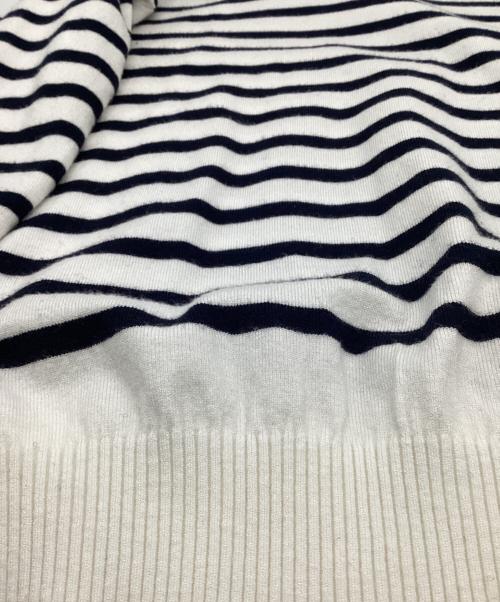 MADISON BLUE（マディソンブルー）MADISON BLUE (マディソンブルー) martinique (マルティニーク) HELLO CREW L/S PO BORDER（ハロー クルー ロングスリーブ プルオーバー ボーダー） ホワイト×ブラック サイズ:00の古着・服飾アイテム