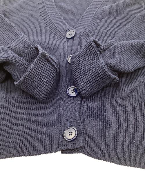 ESTNATION（エストネーション）ESTNATION (エストネーション) ミドルゲージクロップドカーディガン ネイビー サイズ:Fの古着・服飾アイテム