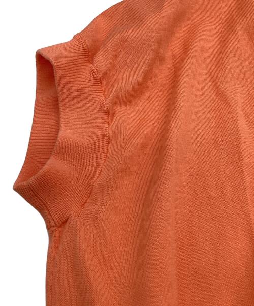 DRAWER（ドゥロワー）DRAWER (ドゥロワー) 16Gコットン天竺ノースリーブニット オレンジ サイズ:-の古着・服飾アイテム