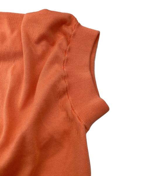 DRAWER（ドゥロワー）DRAWER (ドゥロワー) 16Gコットン天竺ノースリーブニット オレンジ サイズ:-の古着・服飾アイテム