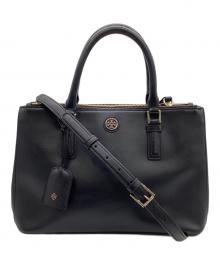 TORY BURCH（トリーバーチ）の古着「ロビンソン ダブルジップ 2WAYバッグ」｜ブラック