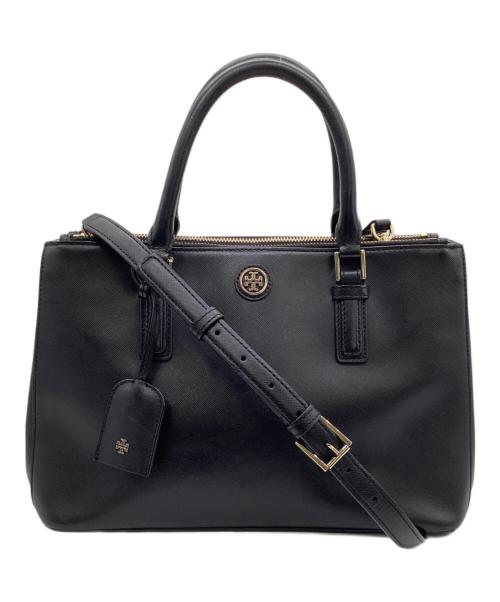 TORY BURCH（トリーバーチ）TORY BURCH (トリーバーチ) ロビンソン ダブルジップ 2WAYバッグ ブラックの古着・服飾アイテム
