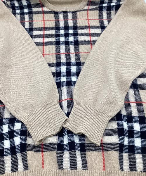 Burberry's（バーバリーズ）Burberry's (バーバリーズ) クルーネック ニット ベージュ サイズ:表記無（実寸値要確認）の古着・服飾アイテム