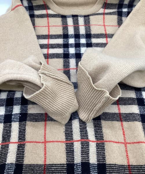Burberry's（バーバリーズ）Burberry's (バーバリーズ) クルーネック ニット ベージュ サイズ:表記無（実寸値要確認）の古着・服飾アイテム