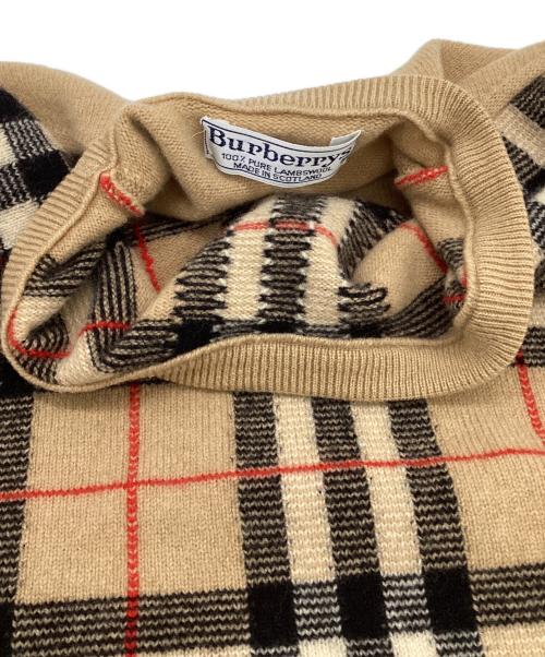 Burberry's（バーバリーズ）Burberry's (バーバリーズ) クルーネック ニット ベージュ サイズ:表記無（実寸値要確認）の古着・服飾アイテム