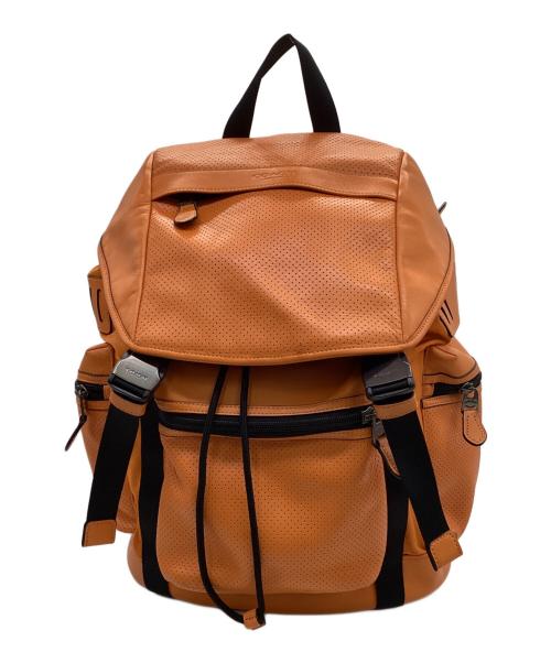 COACH（コーチ）COACH (コーチ) レザーリュック オレンジ×ブラックの古着・服飾アイテム